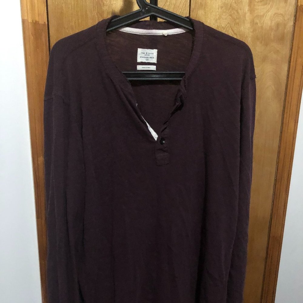 Sz L rag and bone burgundy